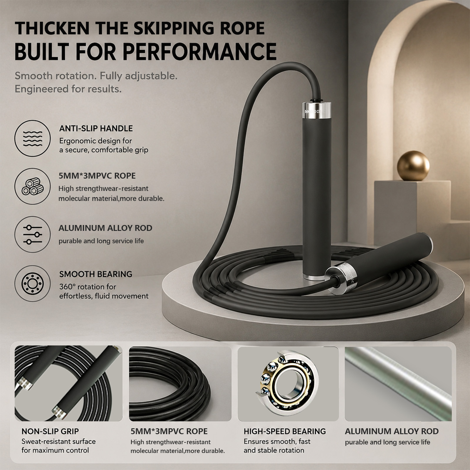 Speed Skipping Rope - Boks Atlama İpi Spor Egzersizi Yetişkinler
