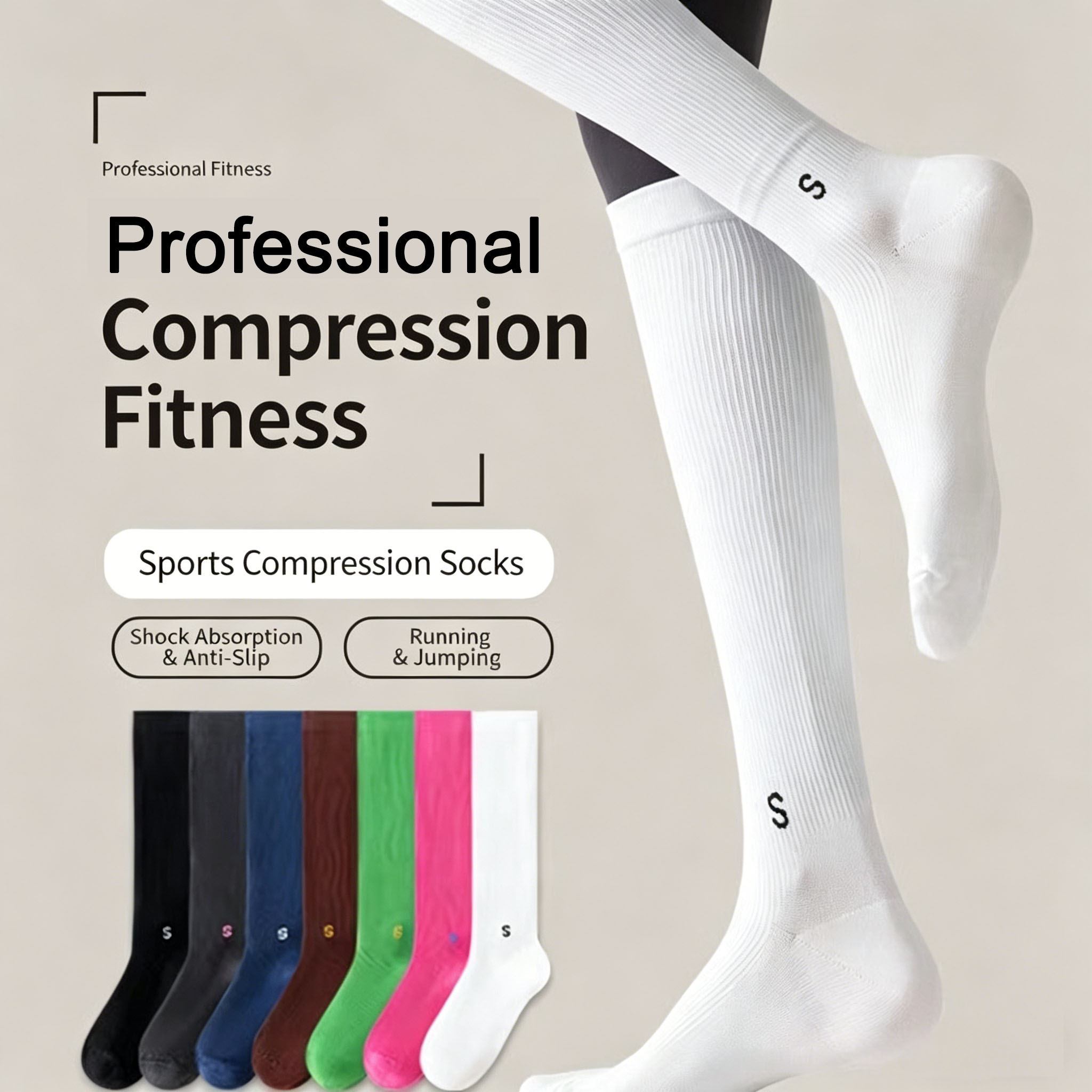 Speed Skipping Rope - Kadınlar için Profesyonel Spor Kompresyon Baldır