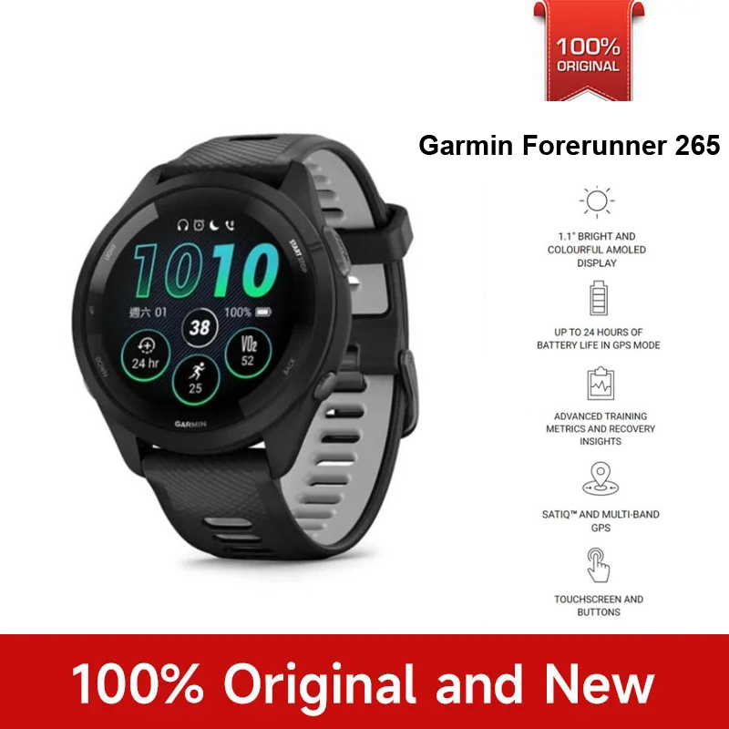 Outdoor Sport Smart Watch - Garmin Forerunner 265 Spor Saati Açık