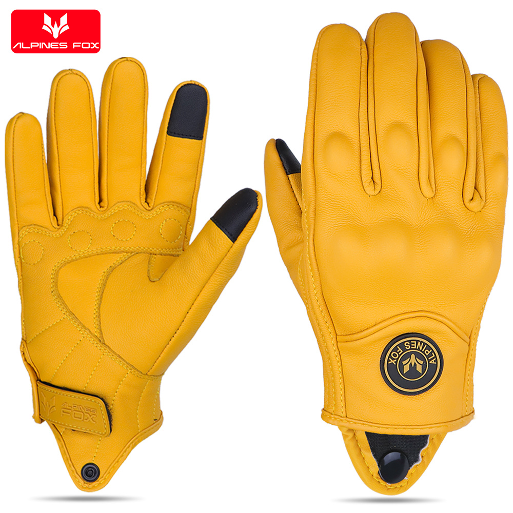 Horse Riding Glove - Vintage motosiklet deri eldiven erkek kadın