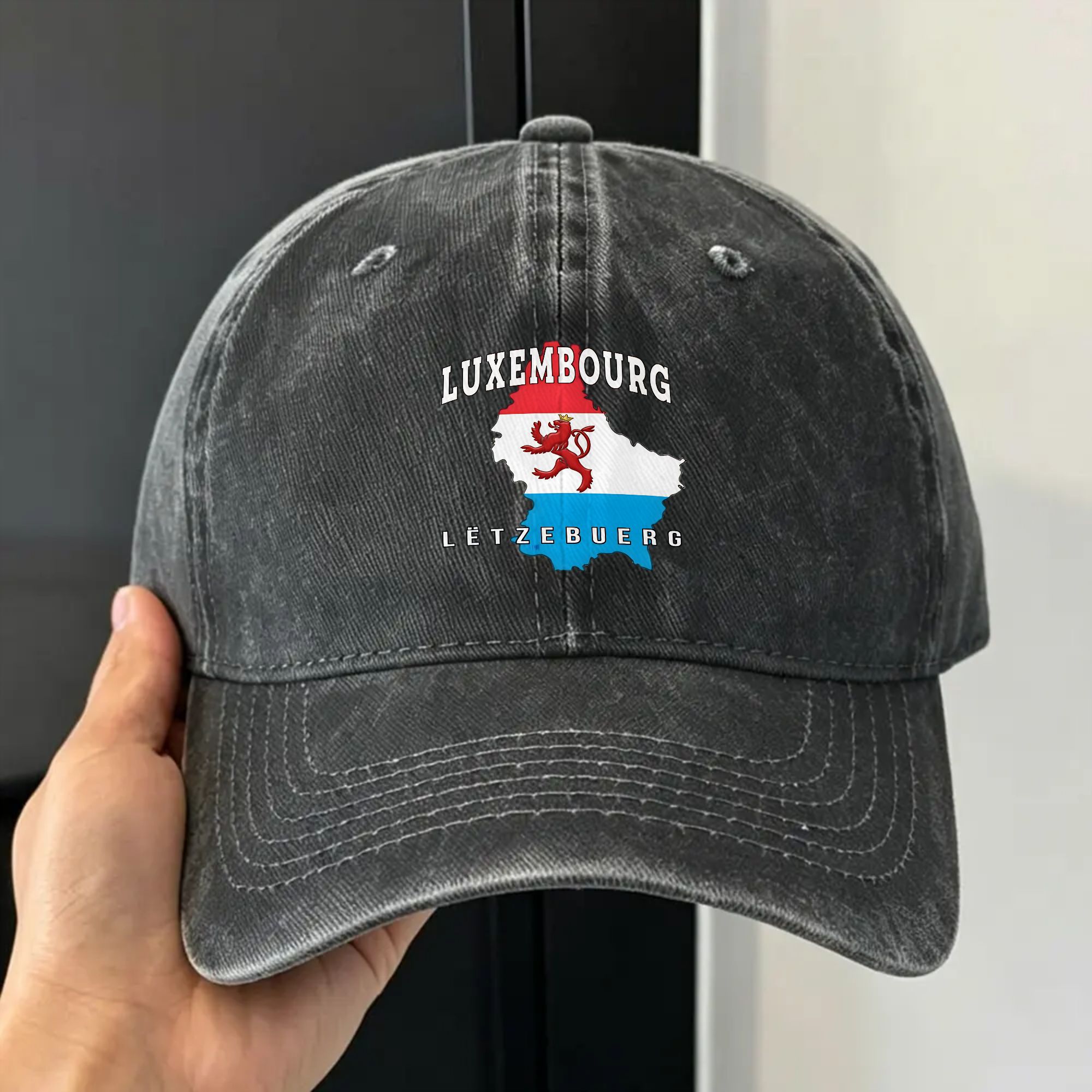 Outdoor Sport Luxembourg - Lüksemburg Lëtzebuerg Rahat beyzbol şapkası Yaz