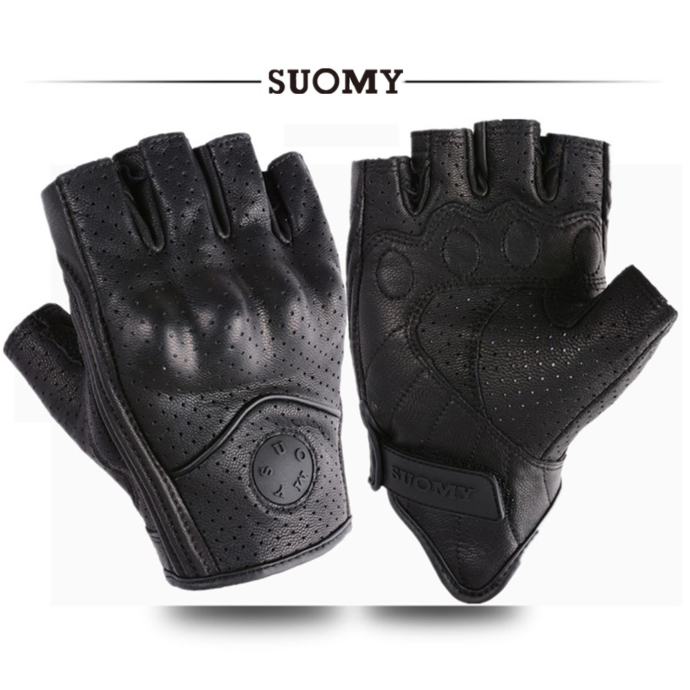 Horse Riding Glove - Yaz yarım parmak motosiklet eldivenleri Retro