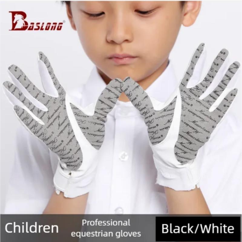 Horse Riding Glove - Baslong Çocuk Binicilik Eldivenleri Silikon Kaymaz