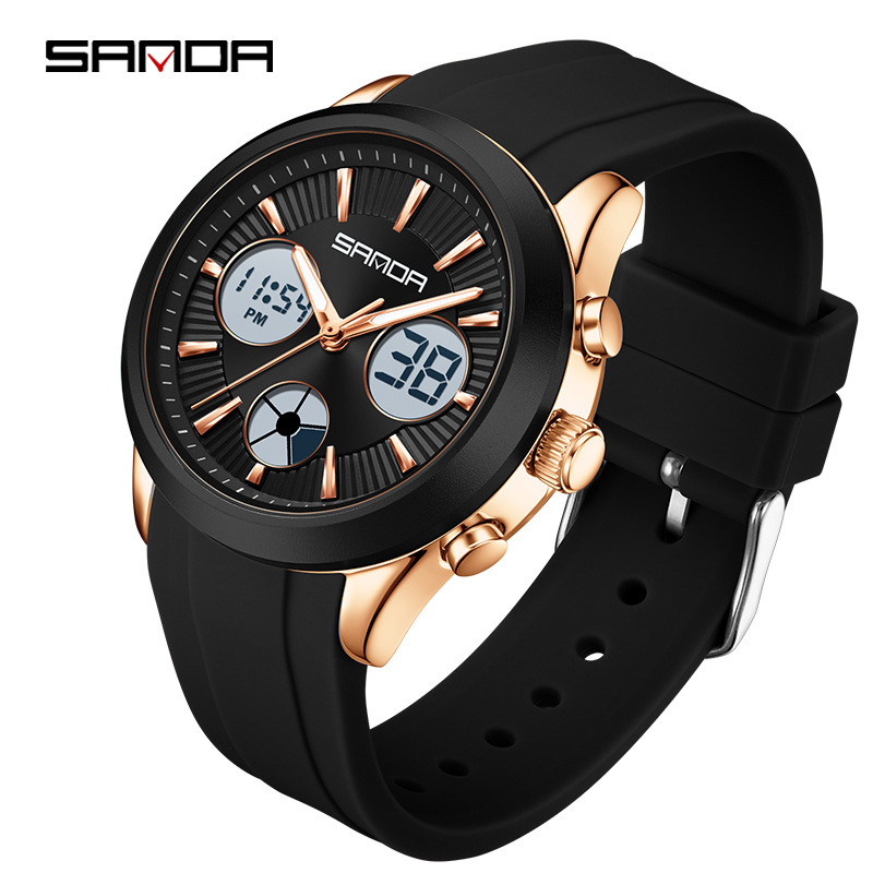 Outdoor Sport Smart Watch - SANDA elektronik saat ışıklı 3 saatlik
