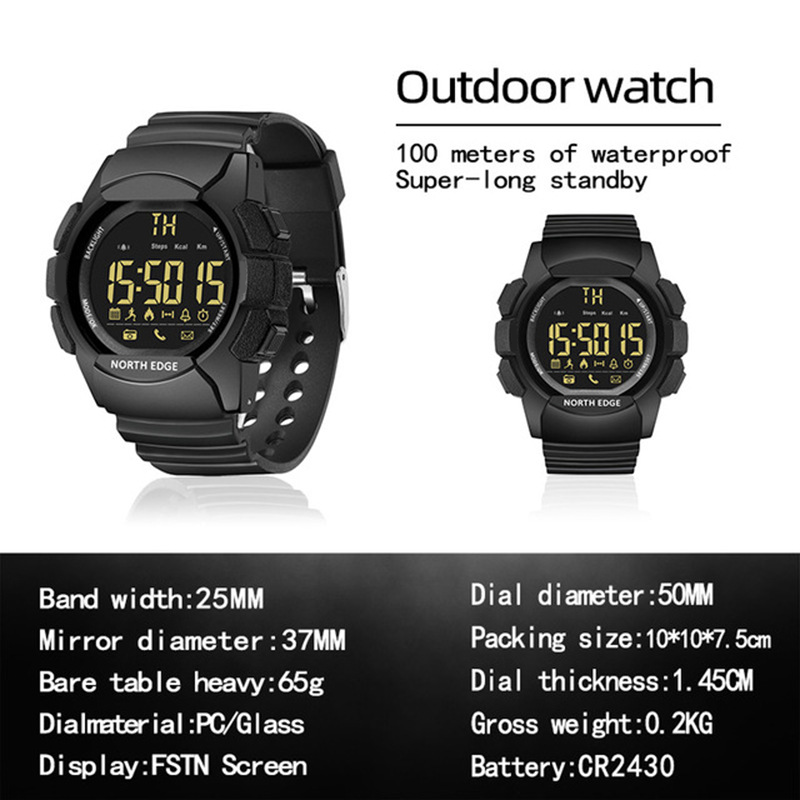 NORTH EDGE AK 100M Su Geçirmez - Outdoor Sport Smart Watch incelemesi ve fiyatı