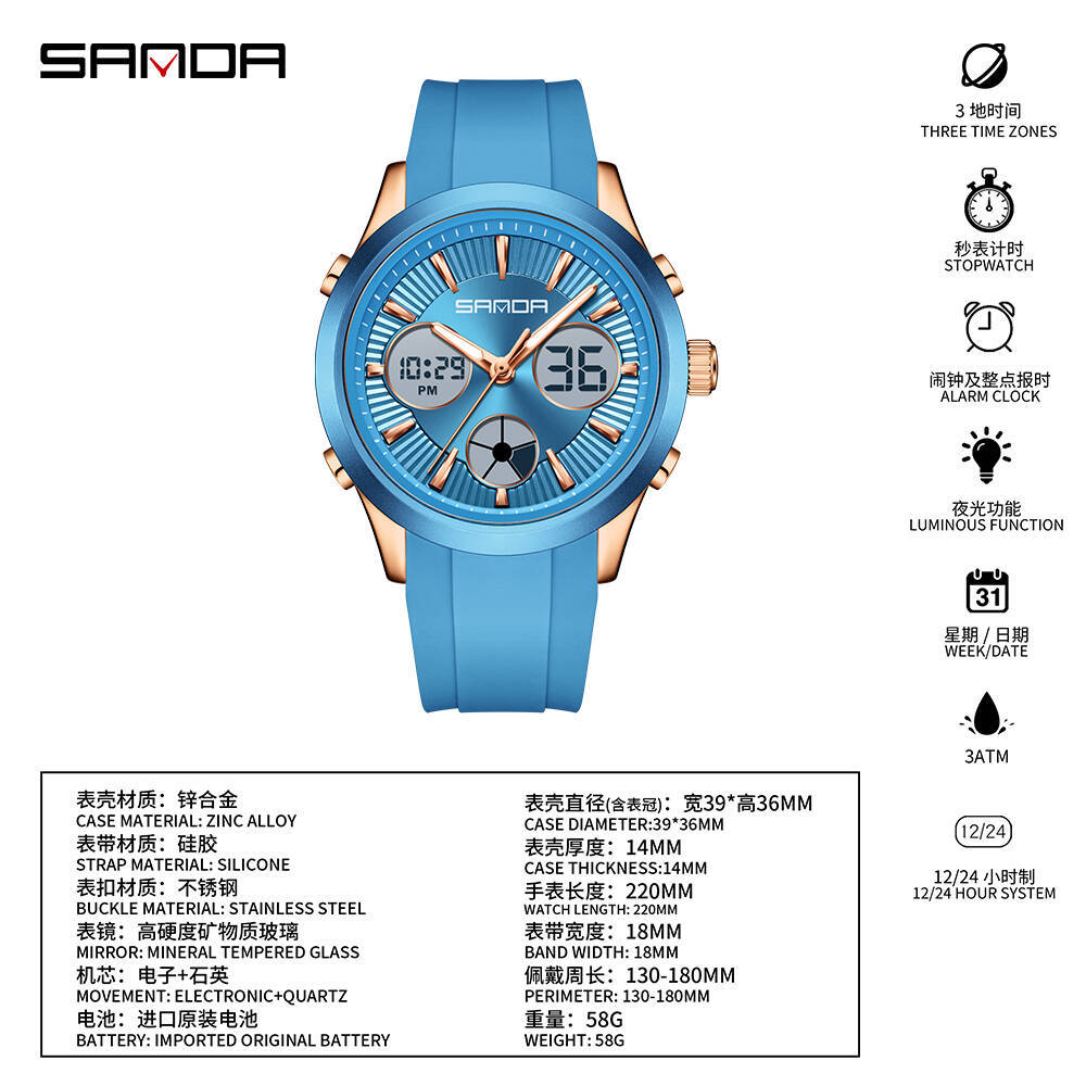 SANDA elektronik saat ışıklı 3 - Outdoor Sport Smart Watch incelemesi ve fiyatı