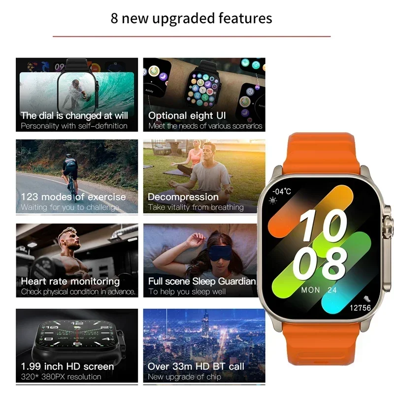 Yeni Seri 9 Watch PK HK8 PRO M - Outdoor Sport Smart Watch incelemesi ve fiyatı